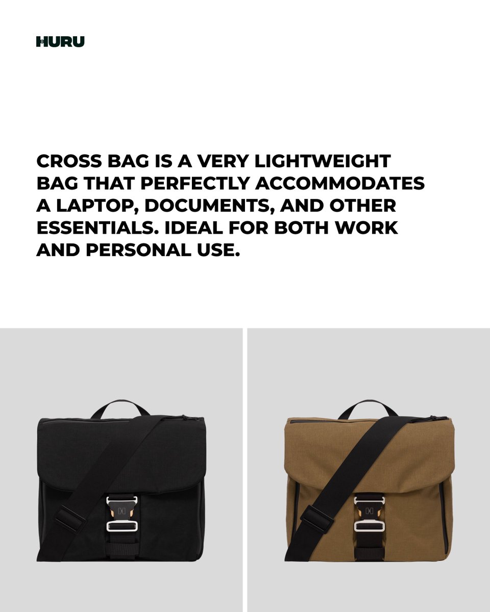 HURUbackpack's tweet photo. Durable and lightweight, the HURU Cross Bag is specially designed for the urban lifestyle. https://t.co/ECOQLhKSEI