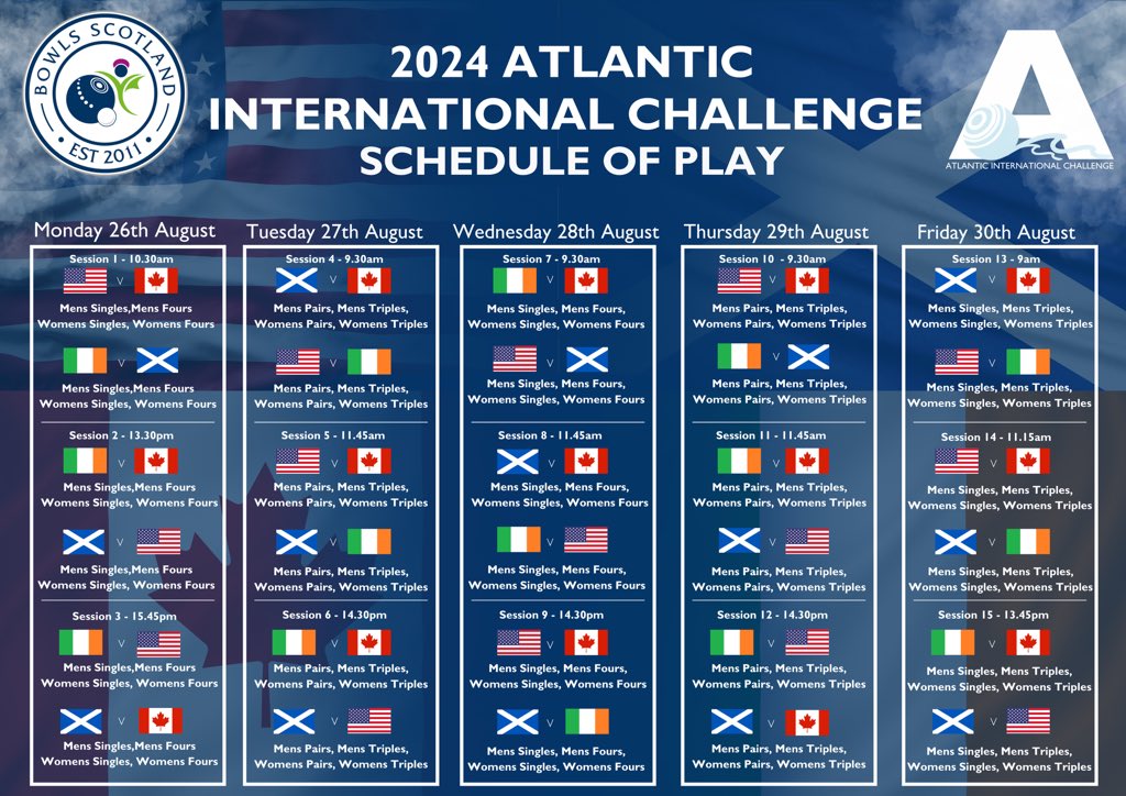 BowlsScotland's tweet photo. 😍 A busy week of international bowls coming up at the National Centre for Bowling, Ayr.
 
Best of luck to all the players competing from Canada, Ireland, Scotland and USA! 👏🏻
 
⤵️ Score updates here: https://t.co/e2fg8Ofj3k https://t.co/Ea9daXdr24