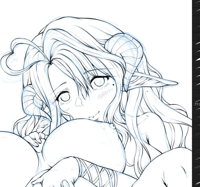 何も考えないでエッチなお姉さん描こうとすると、高確率でクセッ毛垂れ目にデザインしてしまうの、世代的に『アウターゾーン』のミザリィさんがもう無意識に刷り込まれてるとしか思えない…。 