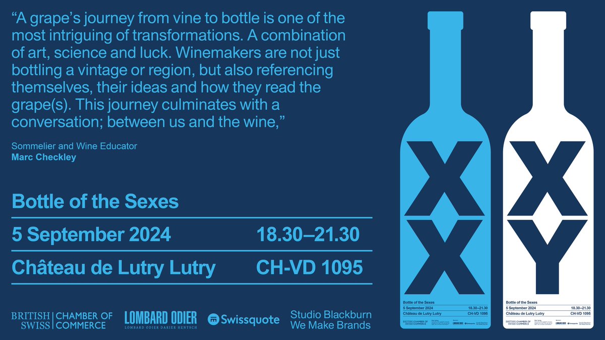 🍇 Our wine tasting experience in Lausanne is just one week away! 

Join us to delve into the essence of the winemaker, tasting a selection of wines crafted by both men and women! 

📅 5 September 2024 
📍Le Château, 1095 Lutry 

🎟️ Register here: bit.ly/4cGpJ9J