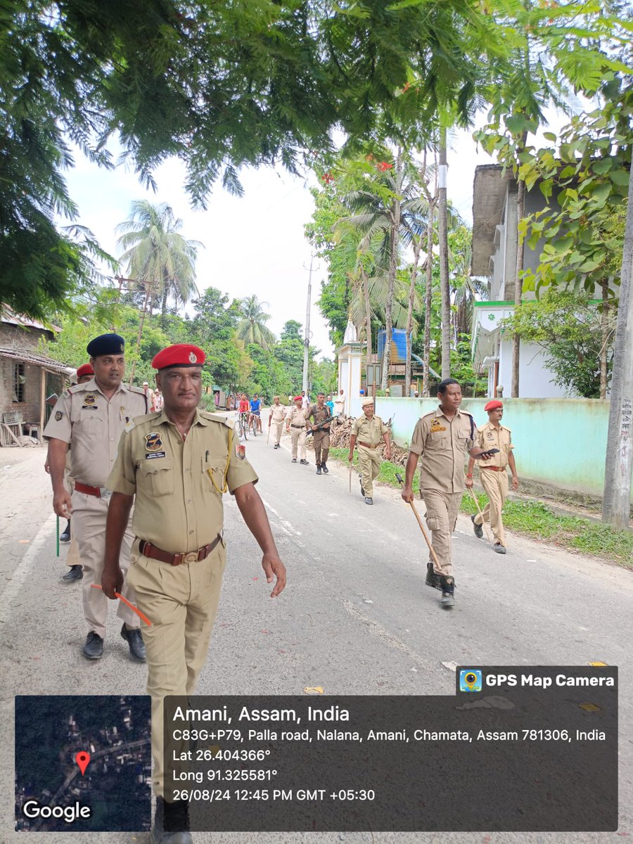 nalbari_police's tweet photo. Route March at Chamata area.

@CMOfficeAssam @assampolice @DGPAssamPolice @gpsinghips @HardiSpeaks https://t.co/xSBbcFDcb5