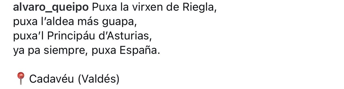 ✌️ Pasu ente pasu <a href="/AlvaroQueipo/">Álvaro Queipo</a> usa con normalidá l’#asturianu. Porque les llingües d’Asturies son un patrimoniu de tola sociedá y dende’l centru-derecha tenemos que protexeles, como fai <a href="/AlfonsoRuedaGal/">Alfonso Rueda</a> col gallegu. ¡Puxa Asturies!