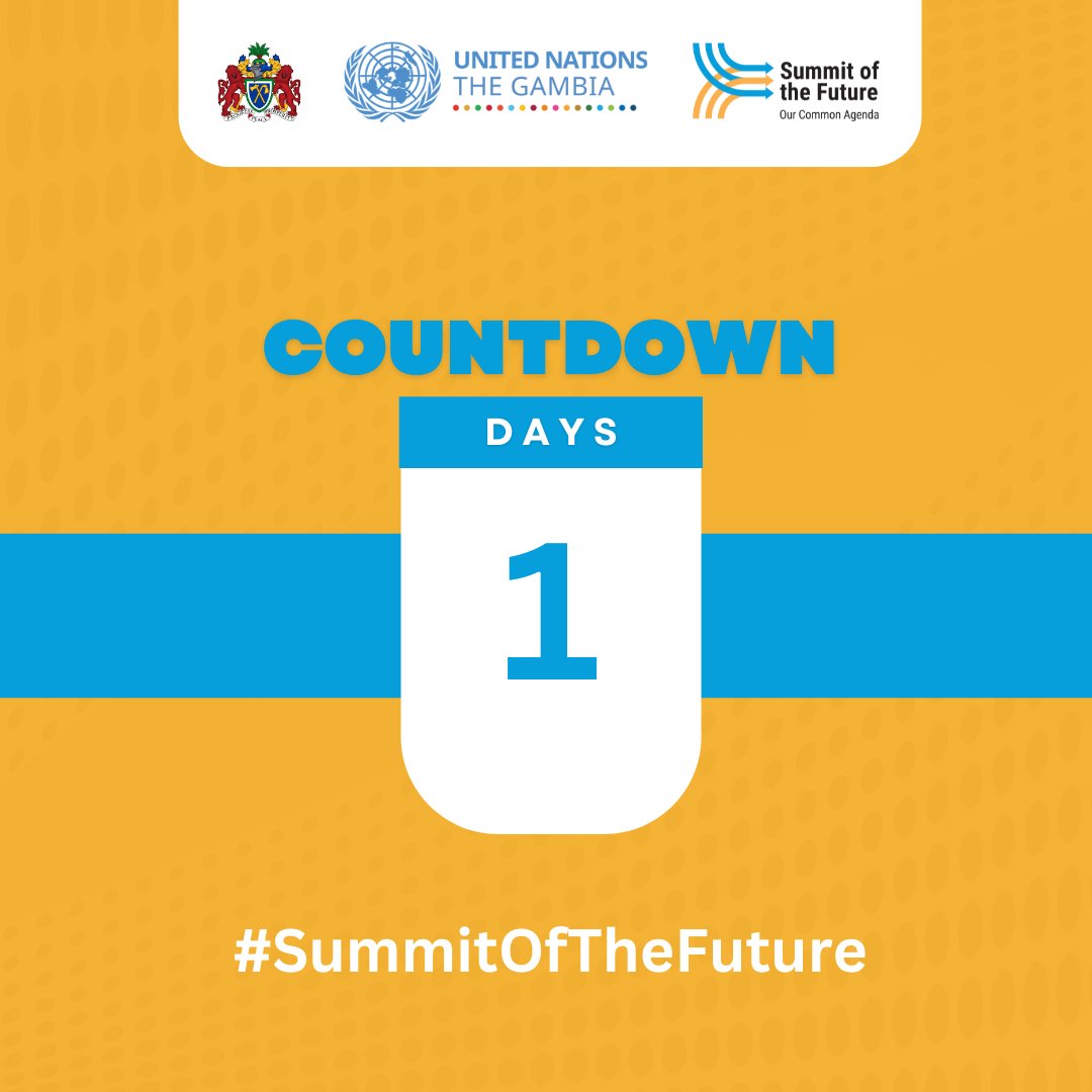 2⃣4⃣ hours until the #SummitOfTheFuture kicks off! Young changemakers, are you ready to shape tomorrow?

PS: While in-person consultations are invite-only, everyone can join online discussions!

Link drops tomorrow 😉

#YouthVoicesGMB