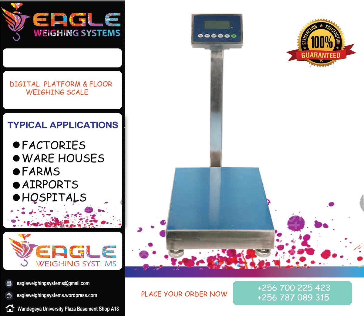 EagleWeighing's tweet photo. 🎉 Huge Discounts on Weighing Scales in Uganda.  
#WeighingScalesInUganda #PlatformScales  #WeighingScales 📍 Shop online [https://t.co/ynJSUUHBaM]. please contact us on; +256 700225423, +256 787089315. Digital Weighing Scales, Floor Weighing Scales, Truck scales,
Platform Scale https://t.co/e3jfyQwJe1