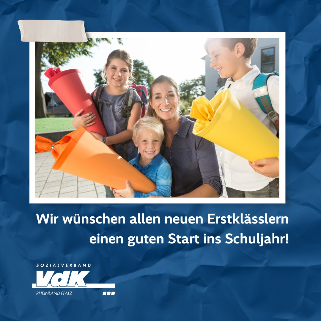 VdK_RLP's tweet photo. Der Sozialverband VdK RLP wünscht allen Schülerinnen und Schülern einen guten Start ins neue #Schuljahr! Ganz besonders wünschen wir den ABC-Schützen einen erfolgreichen Start in ihre erste Schulwoche. 🏫 ✏️🎒
#VdKRLP #Einschulung #ErsterSchultag #abc #ErsteKlasse https://t.co/hi0xxdzVUT