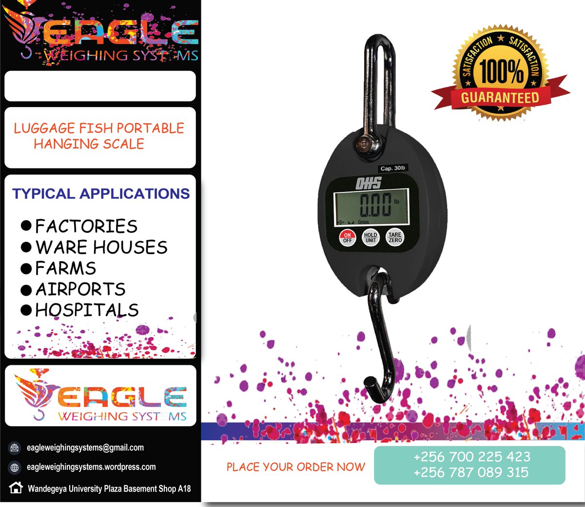 EagleWeighing's tweet photo. 🎉 Huge Discounts on Weighing Scales in Uganda.  
#WeighingScalesInUganda #PlatformScales  #WeighingScales 📍 Shop online [https://t.co/ynJSUUHBaM]. please contact us on; +256 700225423, +256 787089315. Digital Weighing Scales, Floor Weighing Scales, Truck scales,
Platform Scale https://t.co/e3jfyQwJe1