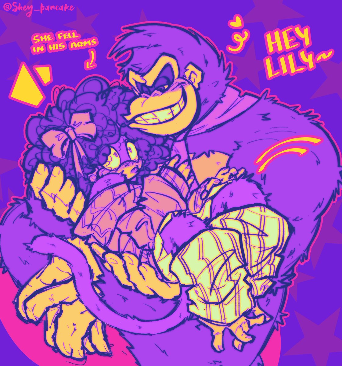 pastelglitterrr's tweet photo. oh wow,,, lily conveniently fell in his arms....,,,, what an interesting coincidence.,,.. (all is going perfect according to his plan/j SORRY THE DEMONS WON-)
#DonkeyKong #DK #donkeykongcountry #dkoc https://t.co/6K1YbLX885
