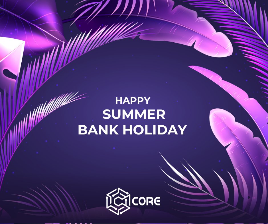 CORESoftwareUK's tweet image. ☀️Happy Summer Bank Holiday from us all at Core Software Solutions 🏖️
Have a great day whatever your plans are....
#coresoftwaresolutions #summer24 #bankholidayfun