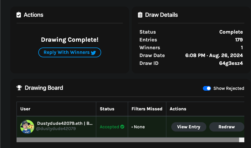 CrazyBearsNFT's tweet photo. CONGRATULATIONS ๐โจ
The winner is @dustydude42079
Thank you all for your participation!! ๐
โ๏ธhttps://t.co/DuPIHcYgt4 https://t.co/3iVRtFa6AX