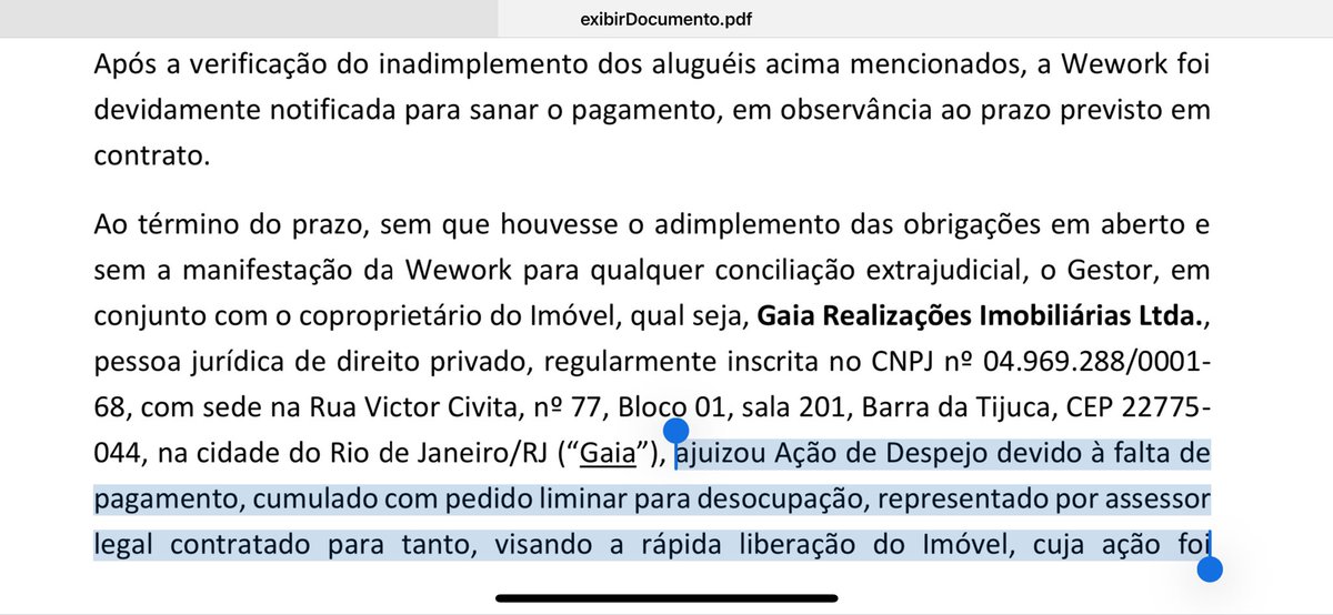 fiinewspaper's tweet photo. #VRTM11 Fato Relevante @infoFII
▶️ajuizou ação de despejo da #WeWork
https://t.co/GAVDR4w6g6 https://t.co/ANIisKJv63