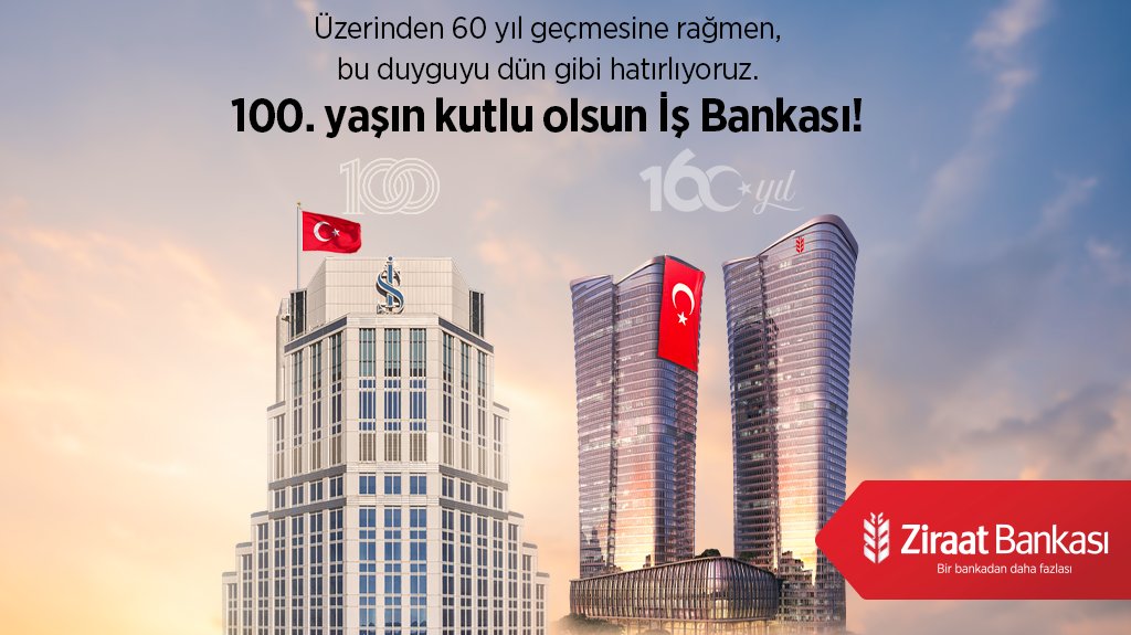 darkwebhaber's tweet photo. Ziraat Bankası, İş Bankası'nın 100. yılını esprili bir şekilde kutladı. 

İş Bankası da aynı şekilde cevap verdi. https://t.co/5TAOgmHrEC