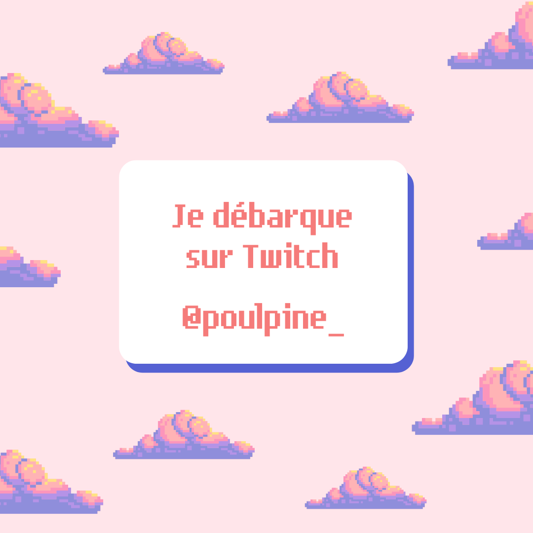 ✨ Grande annonce : je débarque dans le Twitch Game ! ✨ 

On se retrouve sur ma chaîne Twitch pour un live par semaine pour l'instant, à priori le dimanche, pour débunker des théories mascu, parler genre &amp; internet, ou pour réact à des vidéos absurdes du Web ! 

Tu sub ?