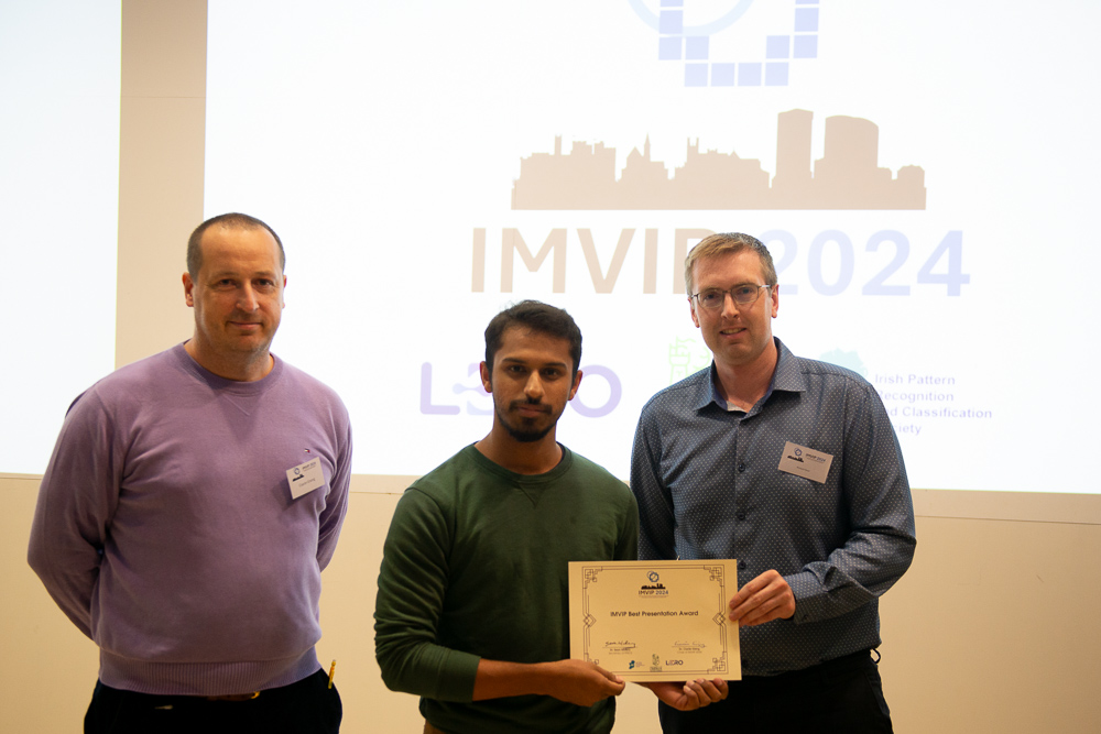 The winner of the Best Oral Presentation for #IMVIP2024 is Muhammad Umar Tariq and co-authors for their work "A Novel Approach to Brain Tumor Classification Using a ResNet50v2-GRU Hybrid Model"