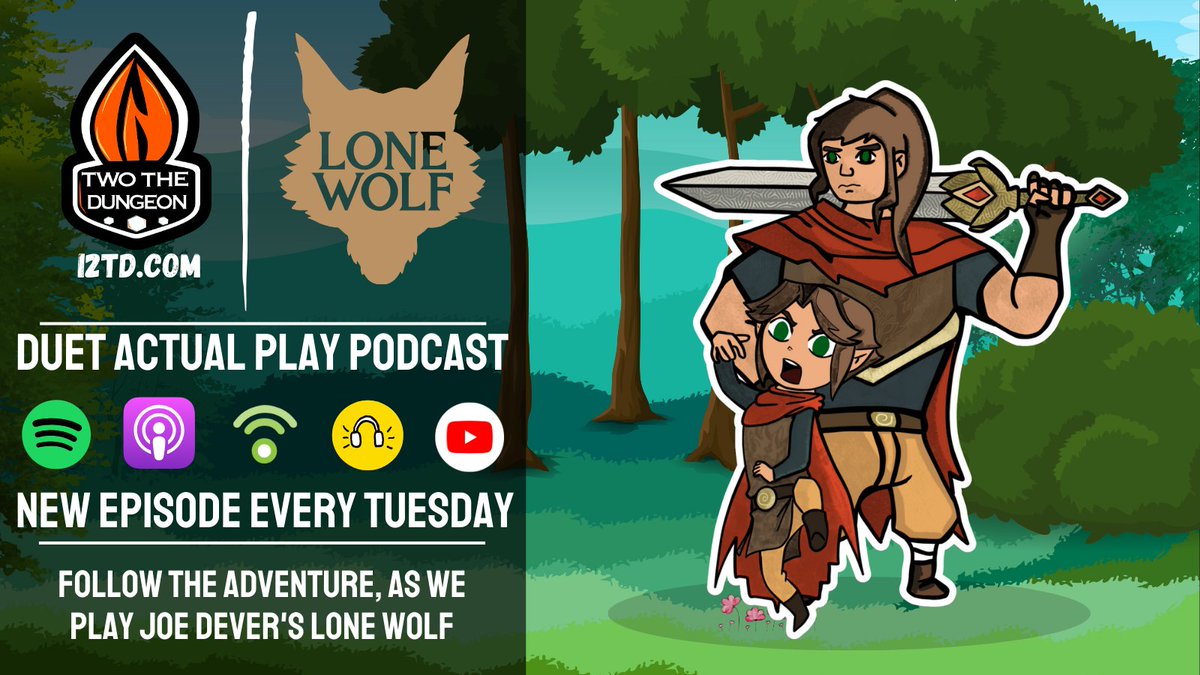 Time is ticking as the Lonewolves continue their search for the hall of the Brummalmarc and their quarry. Will their new friend prove to be valuable help or a hinderance in their quest?

Listen on and find out as we delve in two the dungeon⚔️

#happytwosday #ttrpg #lonewolf