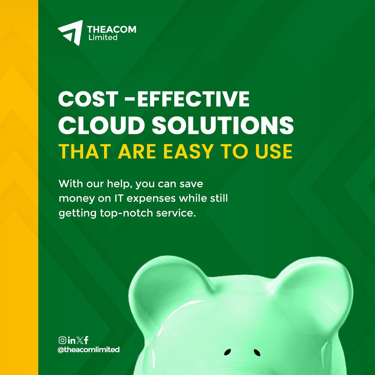 THEACOMLimited's tweet photo. Get in touch to find out how we can help you save money on your IT expenses.
Call 08071958541 or send a DM
#THEACOM #CreatingLimitlessPossibilities #CloudSolution #CostOptimization #BusinessGrowth #Digital https://t.co/vjsK12mvqb