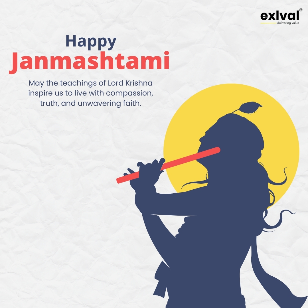 ExlVal's tweet photo. May Lord Krishna's blessings bring joy, prosperity, and success to your life. Happy Janmashtami from Exlval! 🕊️✨ #Exlval #Janmashtami2024 https://t.co/yfLpfBwoD3
