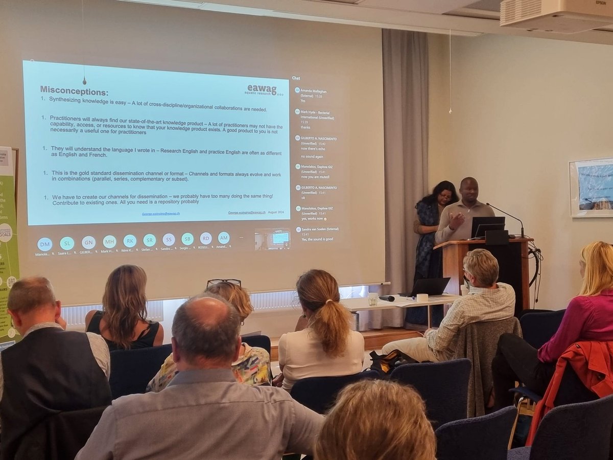 Sandec_Eawag's tweet photo. #Eawag #Sandec was well represented at the @susana_org annual meeting at @siwi_www! Nienke Andriessen, George Wainaina and @LindaStrande gave presentations. @siwi_water #worldwaterweek2024 @EawagResearch https://t.co/ucJlFDiTsr