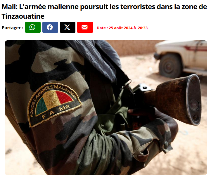 ous_bk's tweet photo. #Mali 
Les FAMA ont annoncé avoir frappé avec succès des positions terroristes à #Tinzaouatine hier, dans le cadre des opérations anti-terroristes dans la région de #Kidal. De l'autre côté, le #JNIM dénonce la mort de 21 personnes, mais avoue aussi la mort de plusieurs "martyrs". https://t.co/xMdfGZZ0Yv