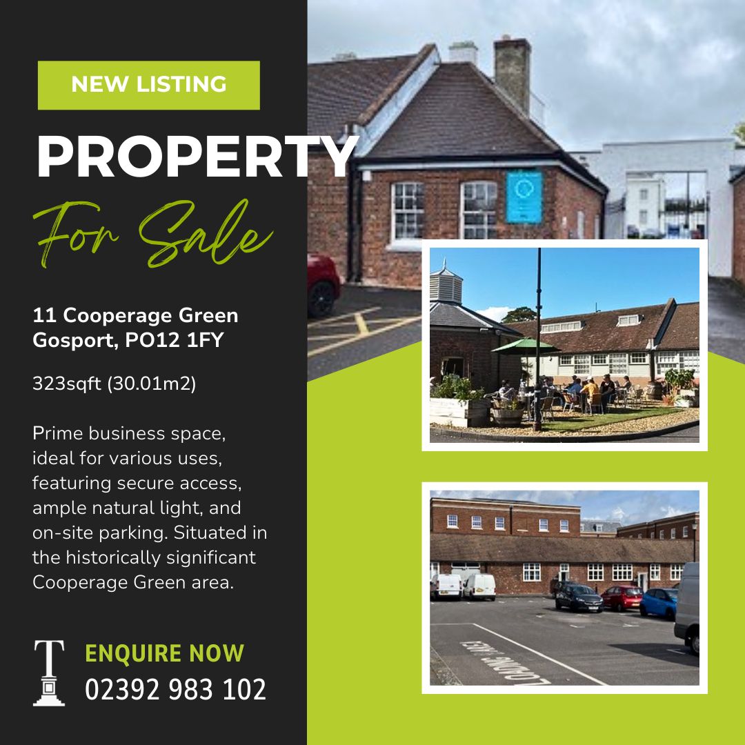 Trafalgarpc's tweet photo. NEW LISTING: Great opportunity in thriving Gosport based business estate

Prime business space situated in the historically significant Cooperage Green area, perfect for a variety of uses.

Get in touch to arrange a viewing today!

#gosport #gosportbusiness #businessopportunity https://t.co/i6T2Hv1bQf