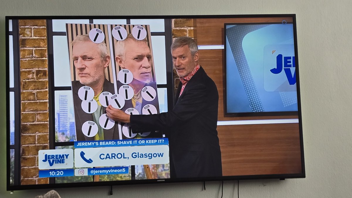 adamlythgo's tweet photo. with all what's happening in the world and especially the UK,  why is the @JeremyVineOn5 talking about should he keep or shave a beard , is that really what the nation wants to watch and hear 
@channel5_tv https://t.co/cAVzrckF3D
