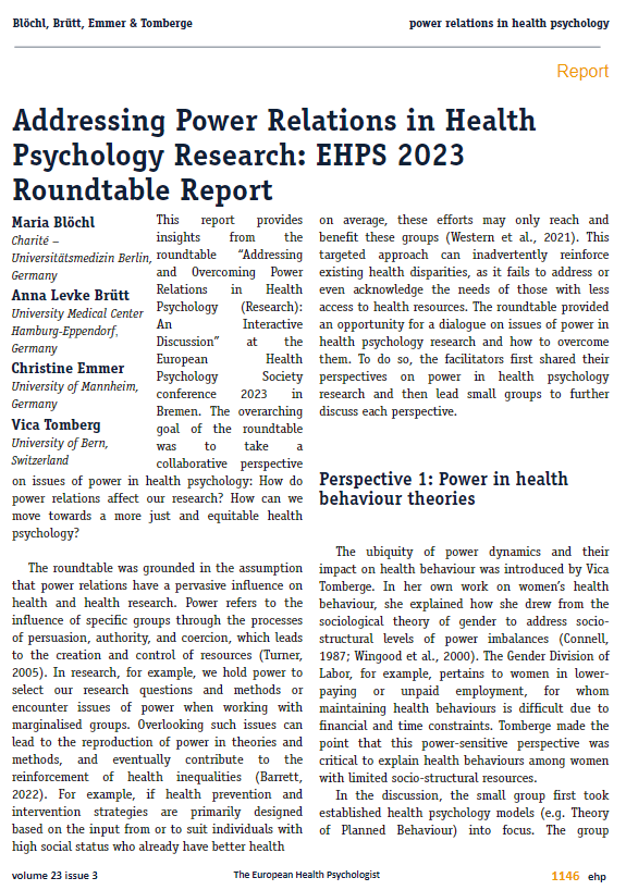 The European Health Psychologist Magazine tweet media