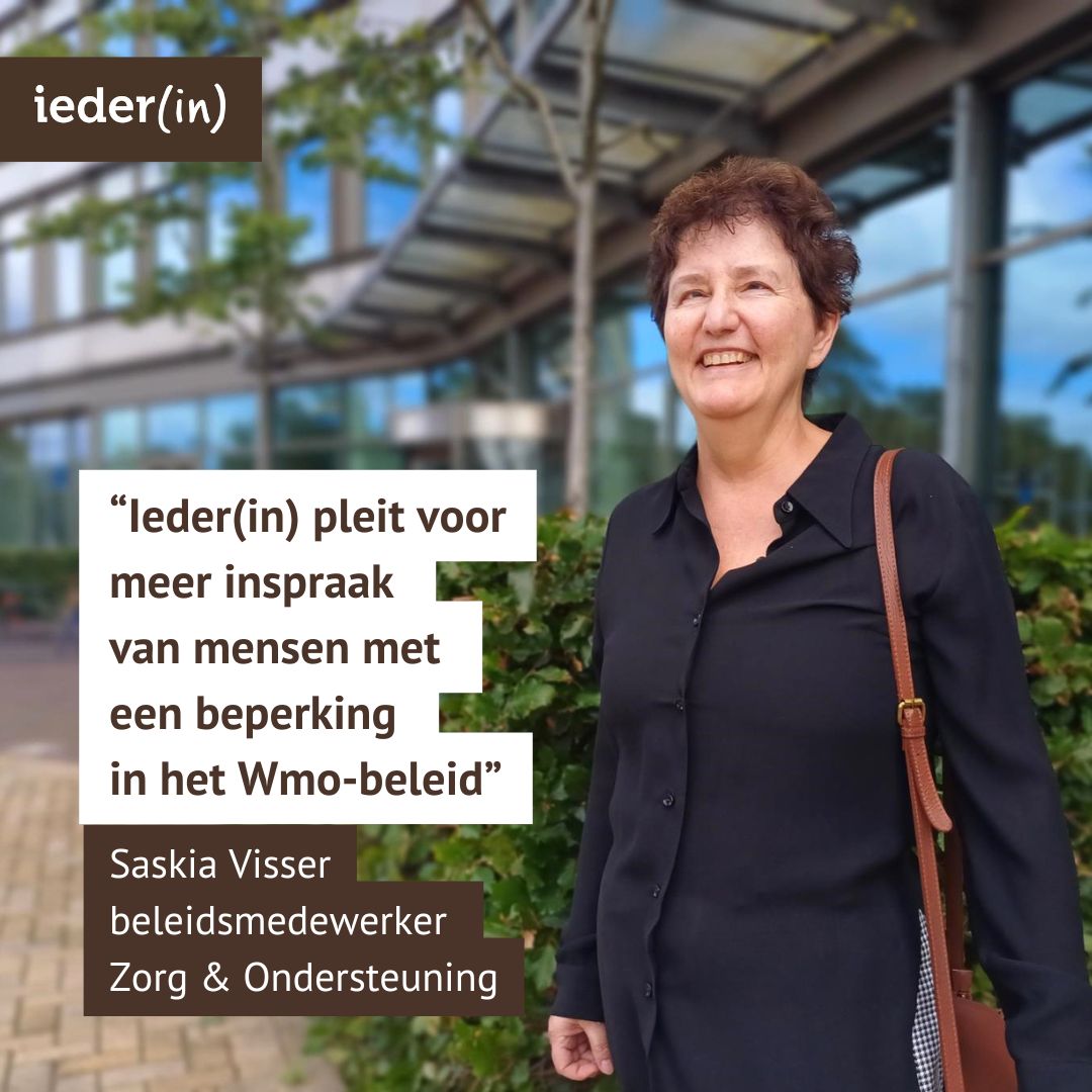Saskia Visser, beleidsmedewerker Zorg &amp; Ondersteuning, zet zich in voor verbeteringen in de Wet maatschappelijke ondersteuning (Wmo). Waarom is dit voor mensen met een beperking zo belangrijk? Ze vertelt het in dit interview: iederin.nl/saskia-visser-…