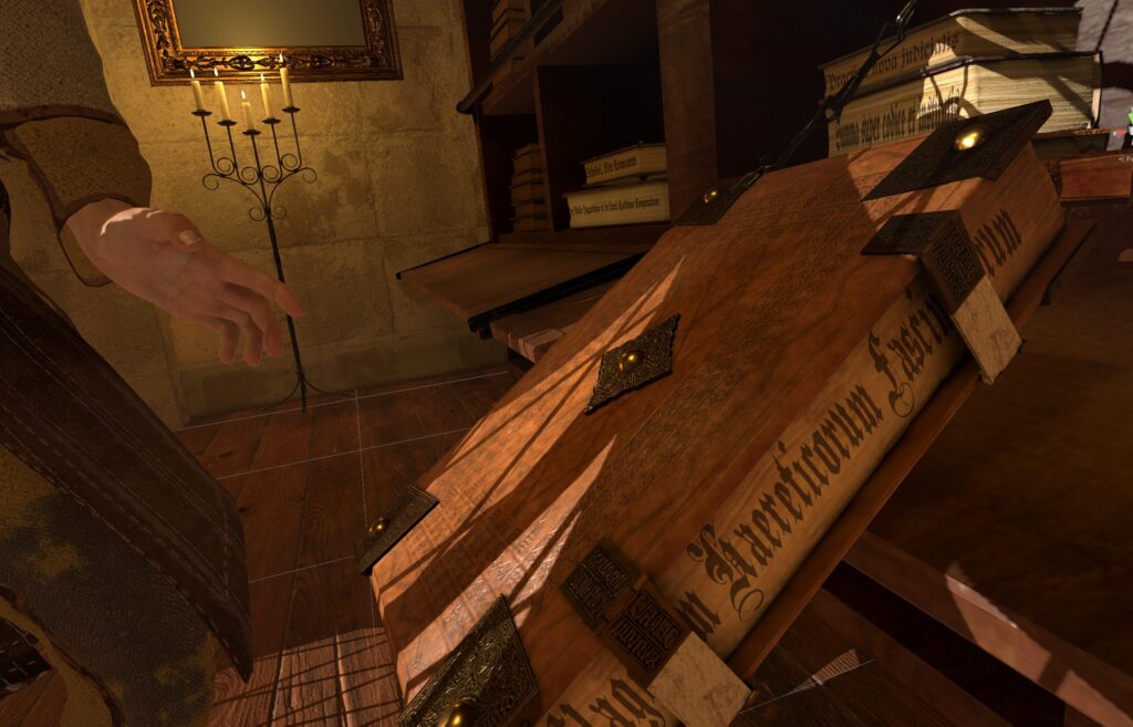 Votre enquête commence... 🔍

Sion, 1478 : une série de meurtres et le vol d'un manuscrit précieux. Rejoignez l'enquête en réalité virtuelle avec "Le Serviteur de la Rédemption". 

#escapeGame #réalitéVirtuelle #sion