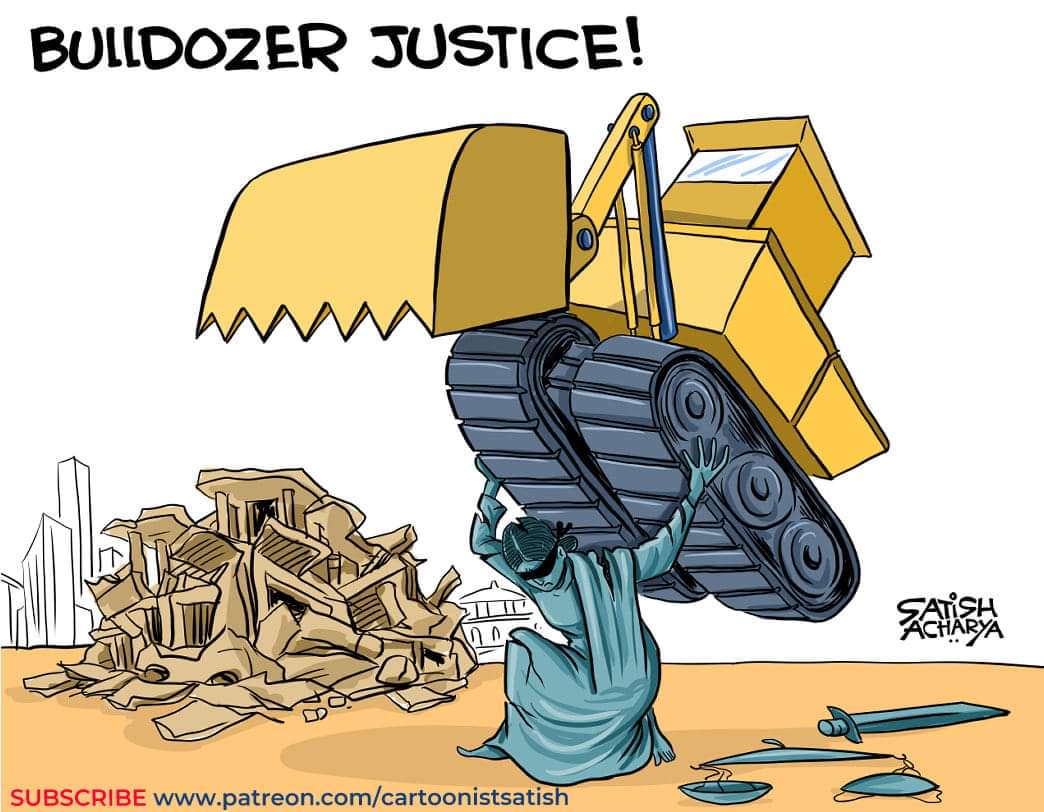 Dipankar_cpiml's tweet photo. #BulldozerJustice is bulldozing of justice. Stop it. https://t.co/FtocGZoSbe