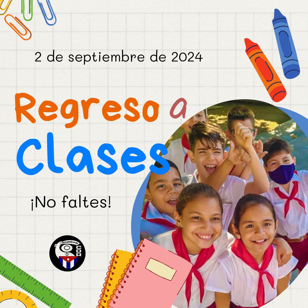 📚🎒🏫✍A escasos días de la fiesta de septiembre, Cuba vive el entusiasmo de niños, adolescentes y jóvenes por regresar a las aulas y el ajetreo de los educadores y las autoridades del país por asegurar un mejor curso escolar.

#CDRCuba #Cuba #DeRegresoALasAulas