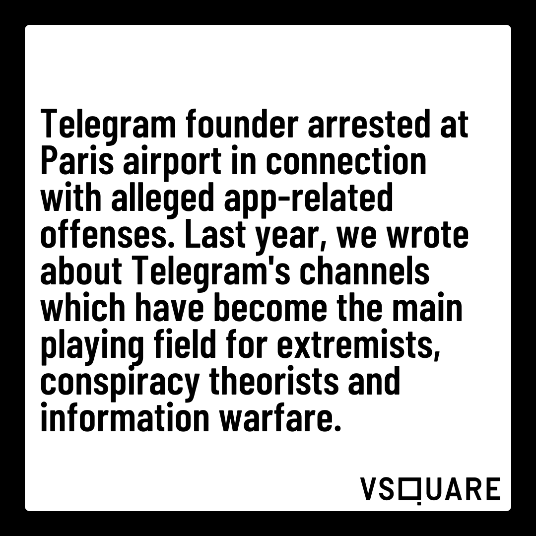 VSquare_Project's tweet photo. 📱❗ An investigative team of journalists from 13 European countries spent six months closely following the spread of disinformation, propaganda and alt-right opinion on the Telegram messaging application. More in our investigation 👉 https://t.co/ksYCXrwjV7 https://t.co/IGanTzqTT0