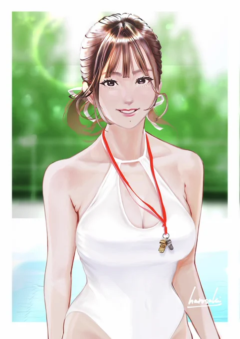 なかなかの水着できてしまった新任の先生𓈒𓏸プールの授業始めるよー𓂃𓈒𓏸𓂃𓈒𓏸𓂃𓈒𓏸 