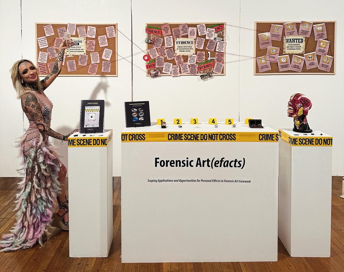 MariaMMaclennan's tweet image. TYSM to everyone who came to the Opening Night @DJCAD #DJCADMastersShow! 💀🎨

Here’s a preview of the work I’m currently showing in ‘Forensic Art(efacts)’, running until Sunday 1st September 2024. Pop along &amp;amp; see the work of my colleagues &amp;amp; peers in #ForensicArt &amp;amp; #MedicalArt!