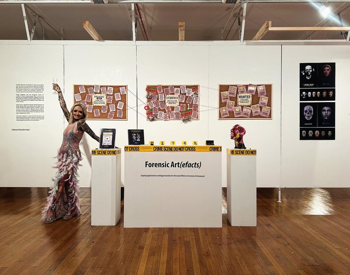 MariaMMaclennan's tweet image. TYSM to everyone who came to the Opening Night @DJCAD #DJCADMastersShow! 💀🎨

Here’s a preview of the work I’m currently showing in ‘Forensic Art(efacts)’, running until Sunday 1st September 2024. Pop along &amp;amp; see the work of my colleagues &amp;amp; peers in #ForensicArt &amp;amp; #MedicalArt!