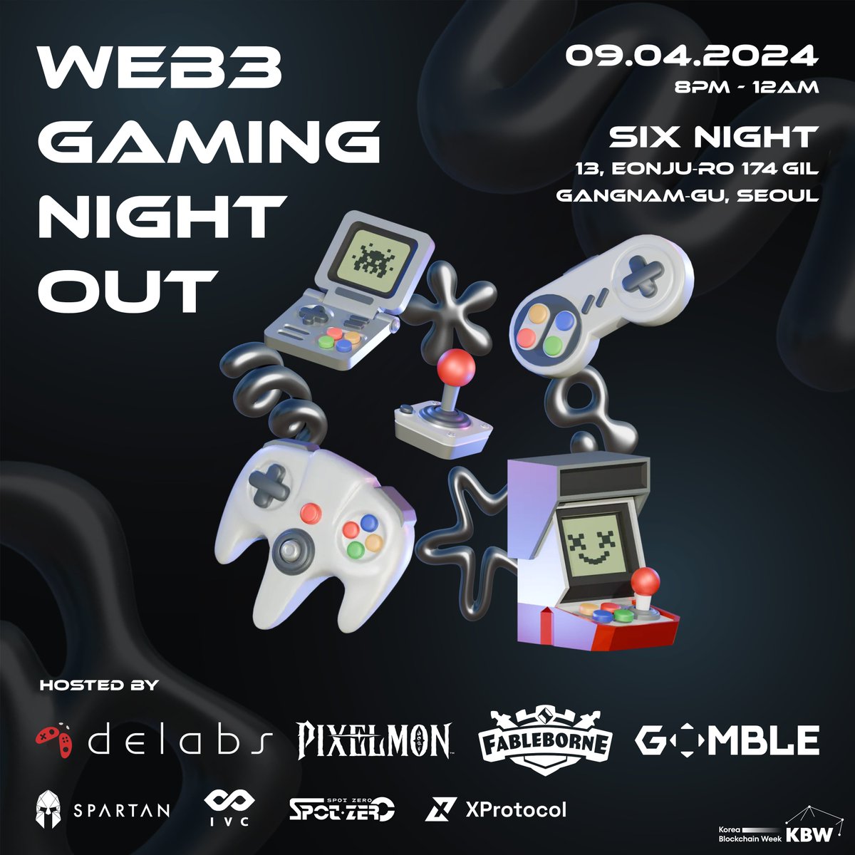 Delabs Games🐞 (@delabsofficial) on Twitter photo We're thrilled to invite you to Web3 Gaming Night Out during <a href="/kbwofficial/">#KBW2025</a>!
Come hang out with the best gaming projects 🥳
📆Date: Sep 4, 2024 (Wednesday)
⏱Time: 20:00 - 00:00 KST
💌RSVP : lu.ma/hq46llyy
Hosted by Delabs Games, <a href="/Pixelmon/">Pixelmon 🔺</a>, <a href="/gomblegames/">Gomble Games</a>, <a href="/fableborne/">Fableborne</a> We're thrilled to invite you to Web3 Gaming Night Out during <a href="/kbwofficial/">#KBW2025</a>!
Come hang out with the best gaming projects 🥳
📆Date: Sep 4, 2024 (Wednesday)
⏱Time: 20:00 - 00:00 KST
💌RSVP : lu.ma/hq46llyy
Hosted by Delabs Games, <a href="/Pixelmon/">Pixelmon 🔺</a>, <a href="/gomblegames/">Gomble Games</a>, <a href="/fableborne/">Fableborne</a>