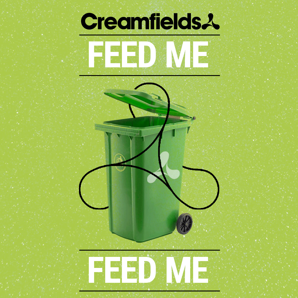 Creamfields's tweet image. If you have any broken tents, chairs, gazebos, unopened tins of food after the festival please take them to the Recycling Points and use the bins provided #Cleanfields