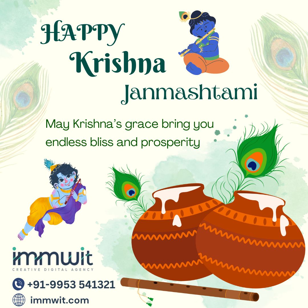 Immwit's tweet photo. On this Janmashtami, may the joy and wisdom of Lord Krishna fill your life with success and harmony.

#KrishnaJanmashtami #janmashtami #janmashtami2024 #janmashtamifestival #KrishnaBhakti #janmashtamicelebrations #KrishnaBlessings #LordKrishna #immwit https://t.co/eaq3ZNL9bz
