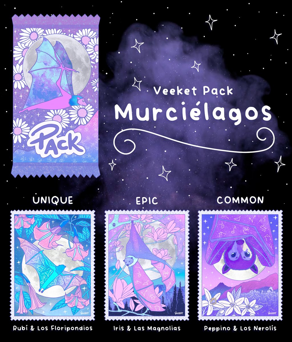 Veeketendeer's tweet photo. Veeket Pack - Murciélagos
70% Common / 25% Epic / 5% Unique
Find it in @nfthiveio 🦇🫶🦇
@WAX_io 🙃
https://t.co/o3nJeJWNZN
#bat #NFT #NFTs #NFTArts #WAXFAM #digitalart #pack #unique #epic #Common #crypto #wax #waxartist #WAXNFTS #waxdrops #waxpack #digitalart #prosperity https://t.co/6JXNyQYRDU