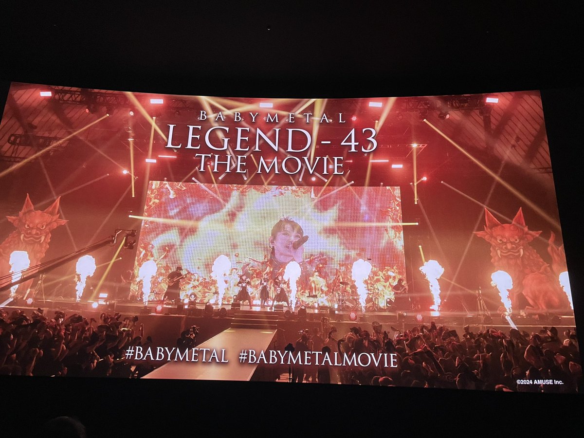 drift66574593's tweet photo. BABYMETAL LEGEND ‐ 43 THE MOVIEをDolbyCinemaで観たら、音響も凄すぎて最高death!
撮影許可出たので。 https://t.co/tWv0FUd86E