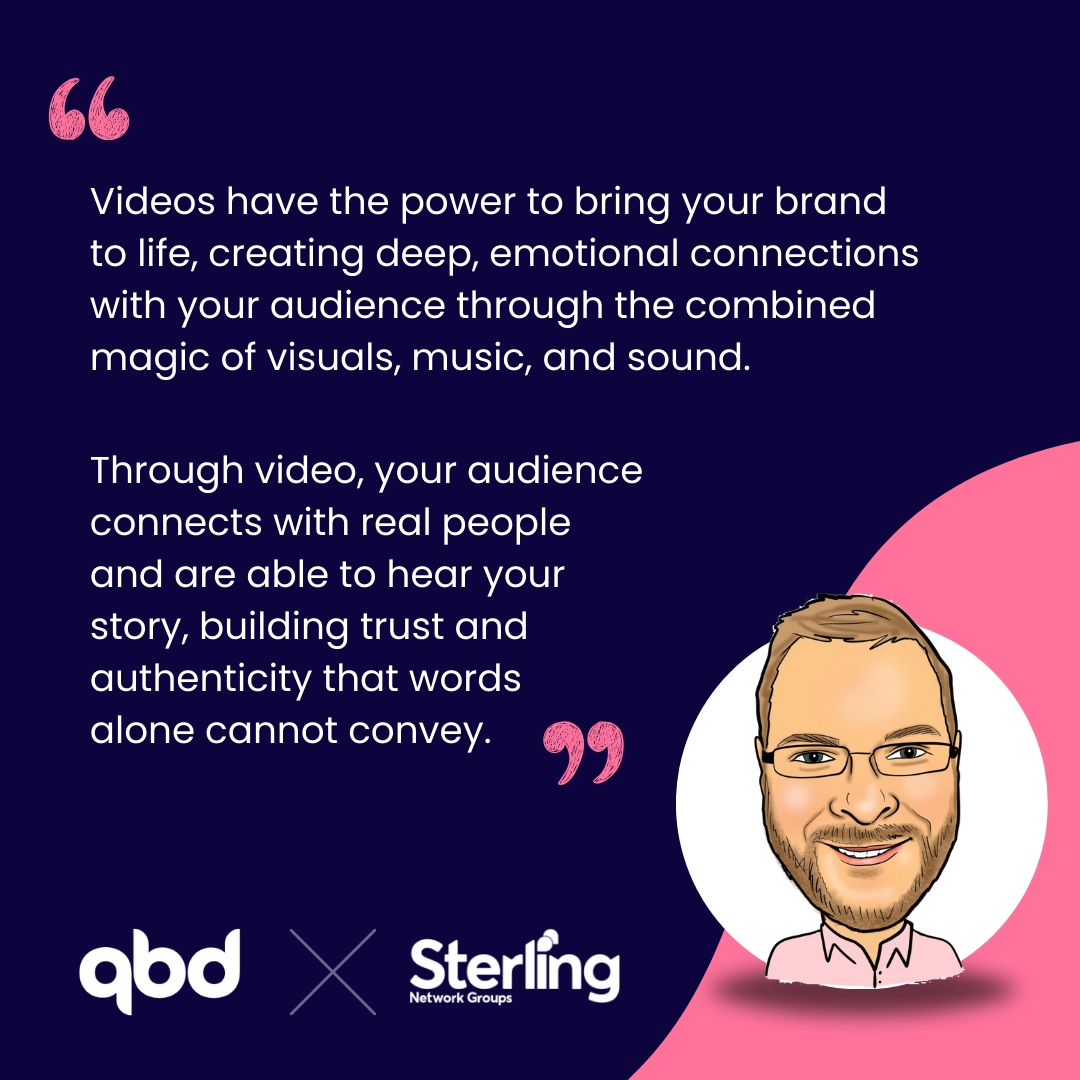 SterlingNetwrks's tweet image. Here&apos;s what QBD&apos;s Sam says about how powerful video can be for your business.

#websites #SEO #printanddesign #printmarketing #creativecontent #leadgeneration #strategicmarketing #digitalmarketing #qbd