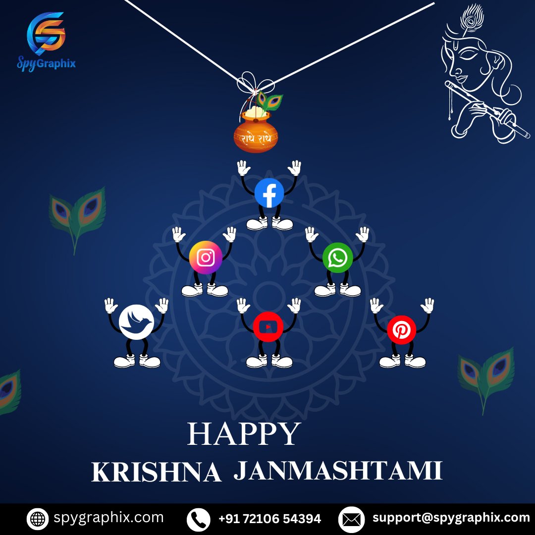 GraphixSpy34757's tweet image. Wishing you a joyous Janmashtami filled with love, peace, and the blessings of Lord Krishna. 🕉️✨ May your path be lit with wisdom and prosperity. Happy Janmashtami from the Spygraphix family

#Janmashtami #KrishnaJanmashtami #Spygraphix