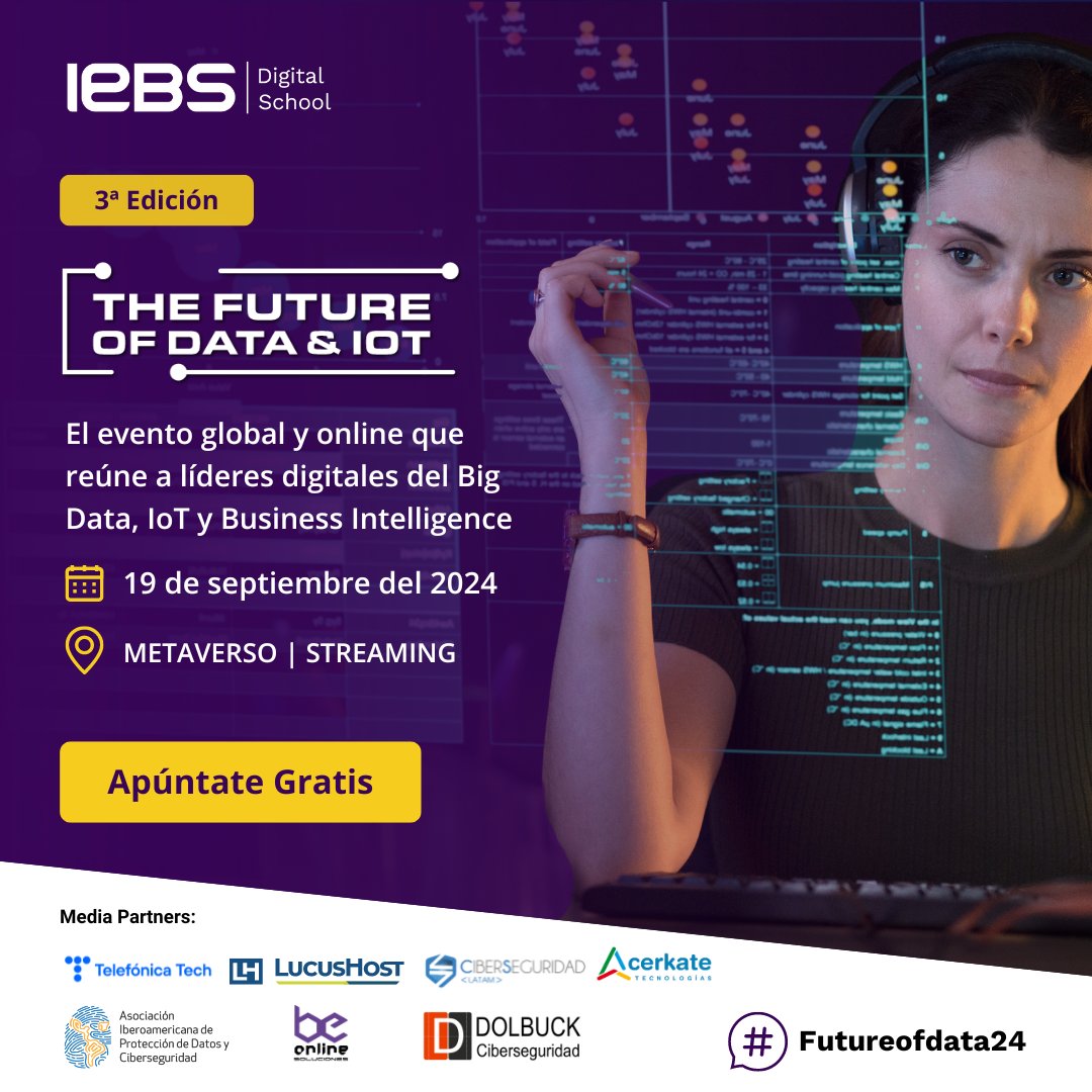 iebschool's tweet photo. 🚀 ¡No te pierdas nuestro evento #FutureofData24!

Explora cómo la IA y el Big Data están transformando las empresas. Aprende de líderes y expertos sobre ética en IA, transformación digital y más🌐

Regístrate aquí: https://t.co/TxwefkfEse 

#IA #BigData #TransformaciónDigital https://t.co/54VdjhLRKn