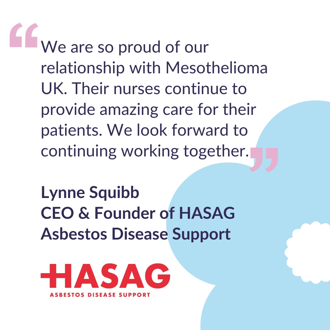 Mesouk's tweet photo. Our partner funders, like @Team_HASAG , help Mesothelioma UK to ensure that our team of mesothelioma nurses continues to thrive and grow across the UK.
#PartnerFunderAppreciation #SupportingNurses https://t.co/2hZEj8fLkw