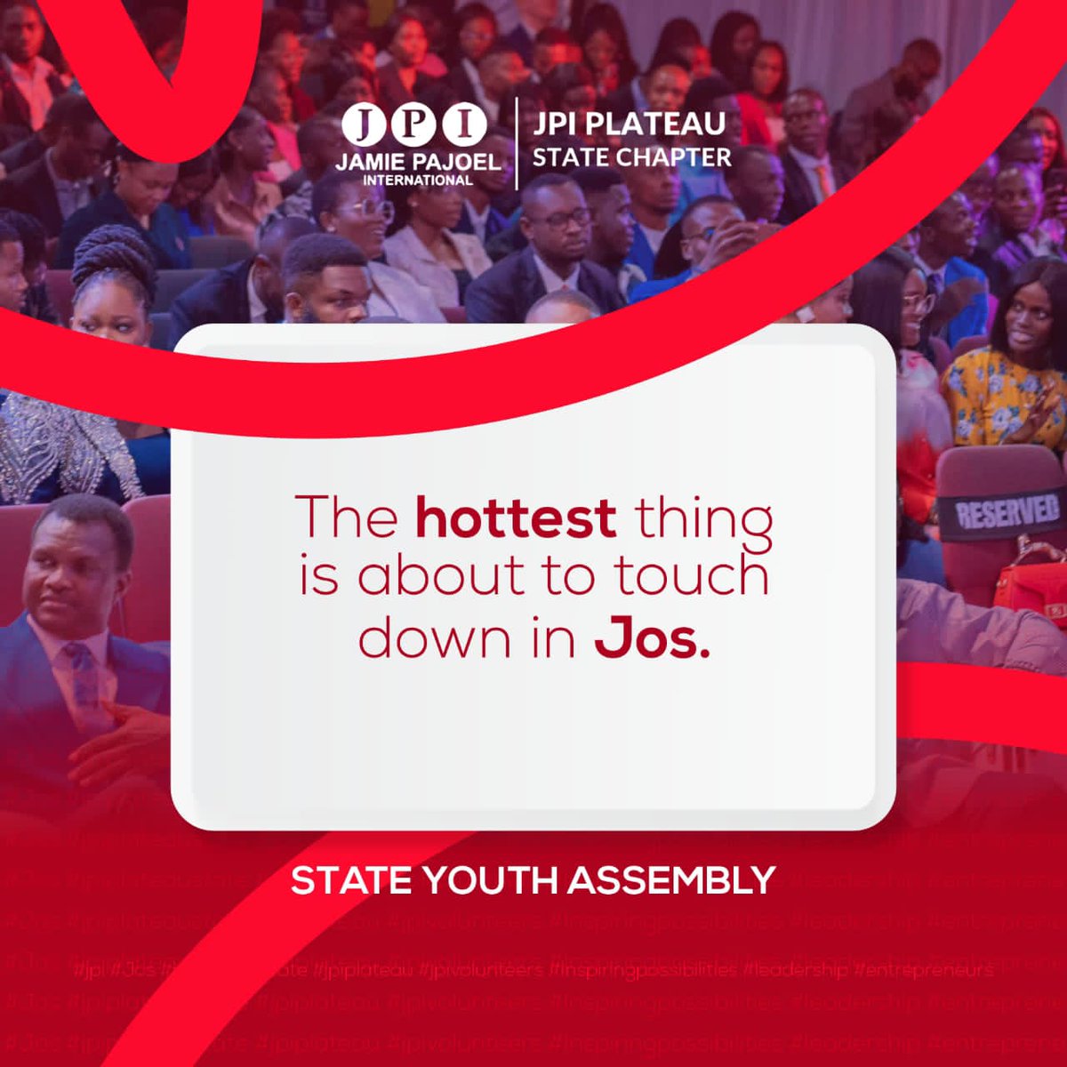 JPI_Plateau's tweet photo. Are you ready for it?
It's the biggest youth leadership assembly in Jos! And it's going to interest you the most.
If you believe in yourself, entrepreneurship & leadership,
Mark Oct 12th! You who want to be a symbol of change & financial progression.
#JPIPlateauState https://t.co/QIQwiB99Eg