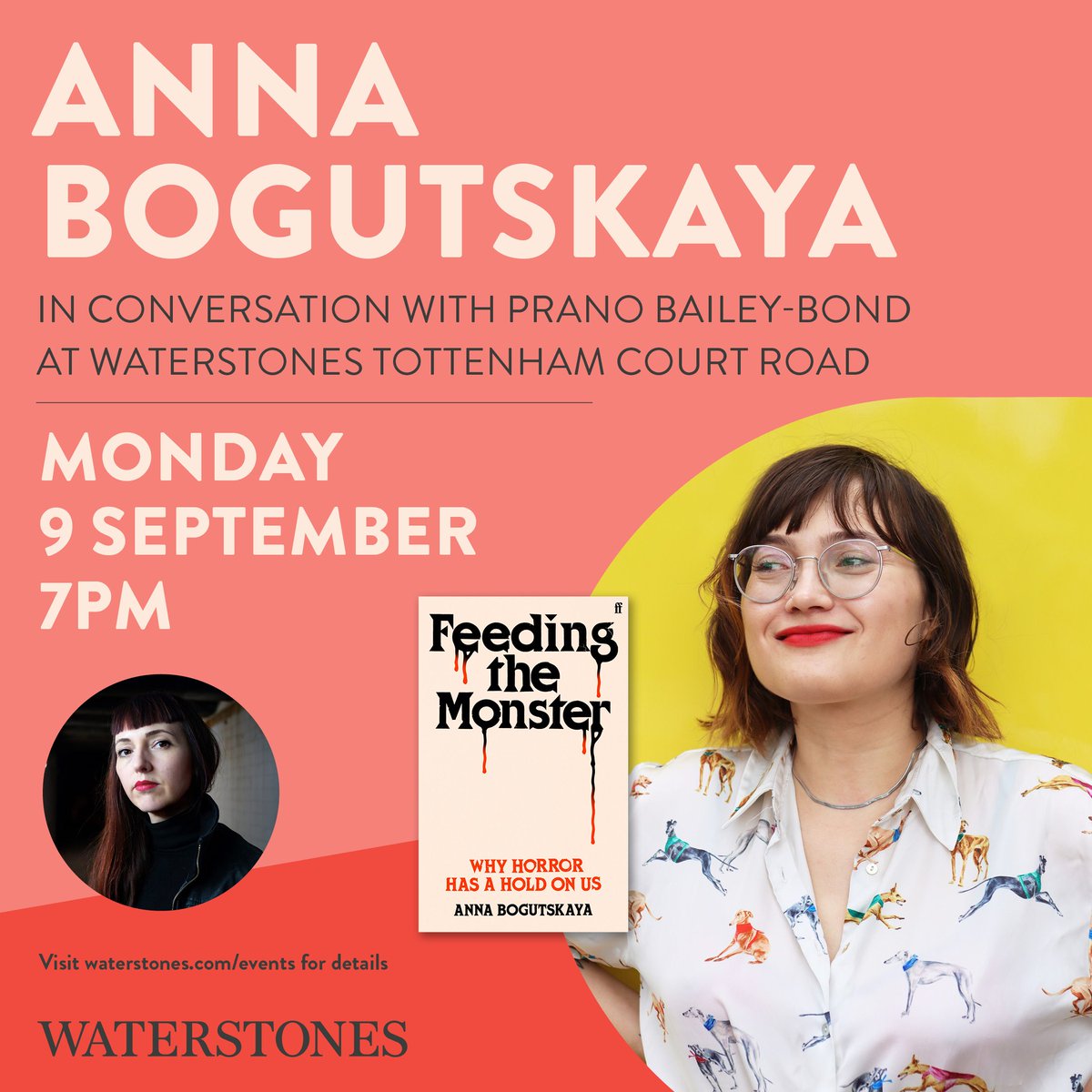 WaterstonesTCR (@waterstonestcr) on Twitter photo 🩸 Horror is everywhere now, from TV to TikTok. In 'Feeding the Monster', <a href="/annabdemented/">Anna Bogutskaya</a> explores why we crave it. With insights from 'CENSOR' director <a href="/pranobaileybond/">Prano Bailey-Bond</a>, this one's for every horror fan! 🩸📚 #Horror #PopCulture
🎟
waterstones.com/events/anna-bo… 🩸 Horror is everywhere now, from TV to TikTok. In 'Feeding the Monster', <a href="/annabdemented/">Anna Bogutskaya</a> explores why we crave it. With insights from 'CENSOR' director <a href="/pranobaileybond/">Prano Bailey-Bond</a>, this one's for every horror fan! 🩸📚 #Horror #PopCulture
🎟
waterstones.com/events/anna-bo…