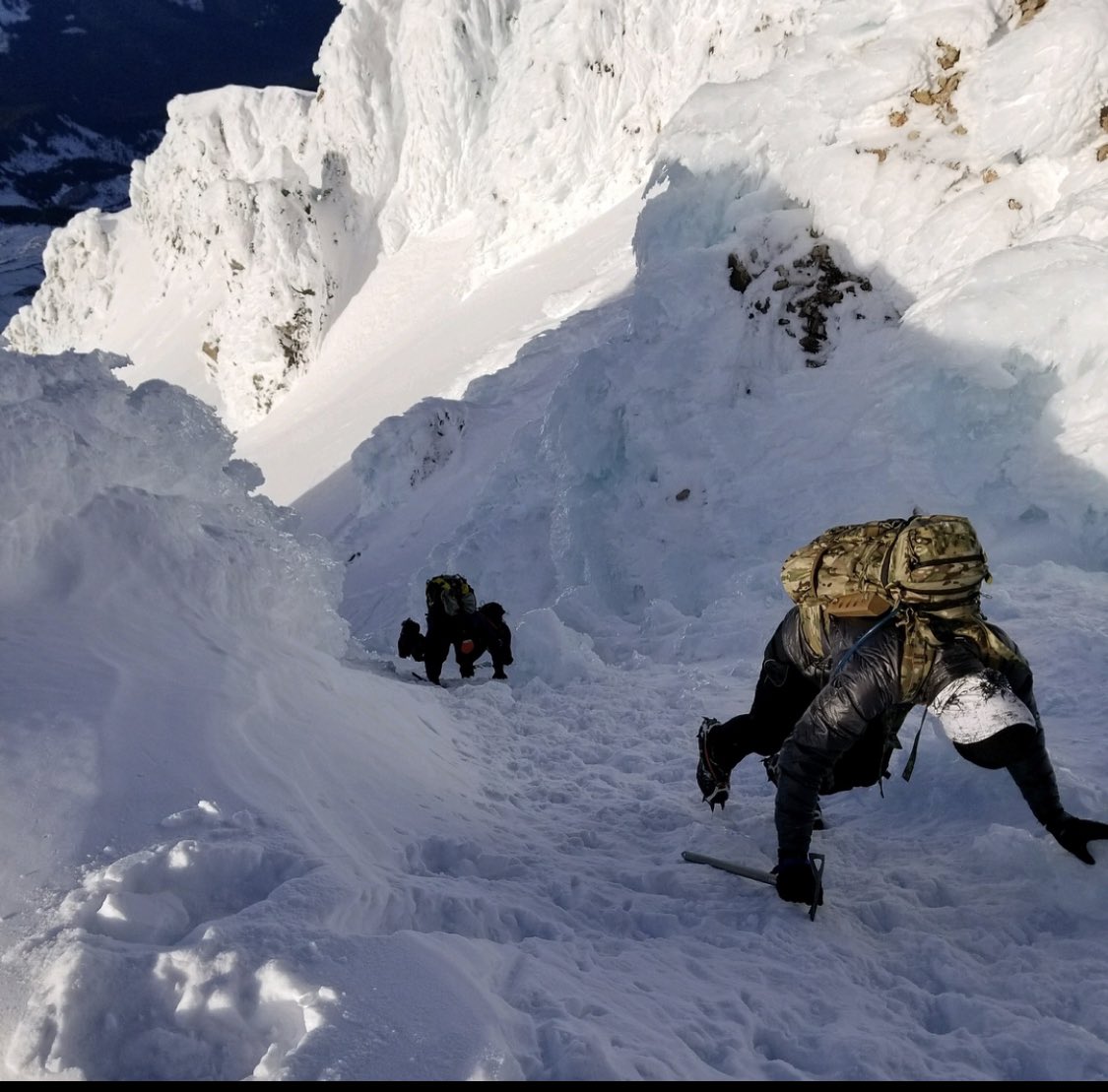 The climb was actually pretty steep in some places! Above the clouds.