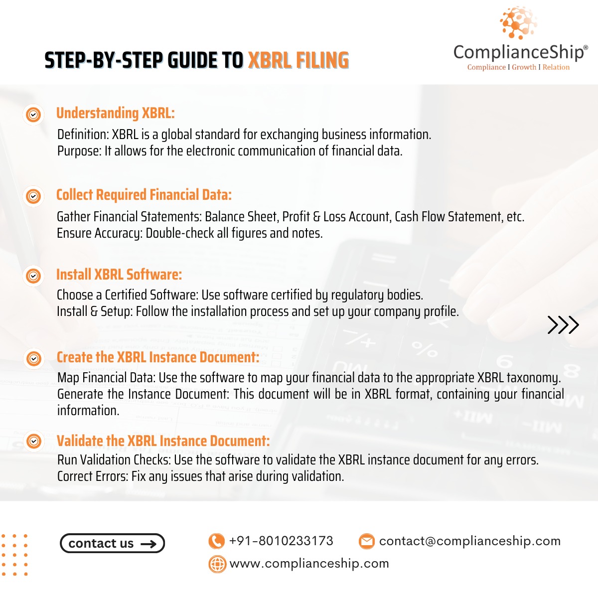 complianceship's tweet photo. Master XBRL Filing with Ease: Your Step-by-Step Guide 📚

📞 Call us: +91-8010233173
✉️ Email: contact@complianceship.com
💻 Visit our website: https://t.co/KsTtXJOEMe

#XBRL #XBRLFiling #GSTCompliance #TaxCompliance #Compliance #Taxation #GST #GSTCompliance #ComplianceShip https://t.co/q5AYpEl5Up
