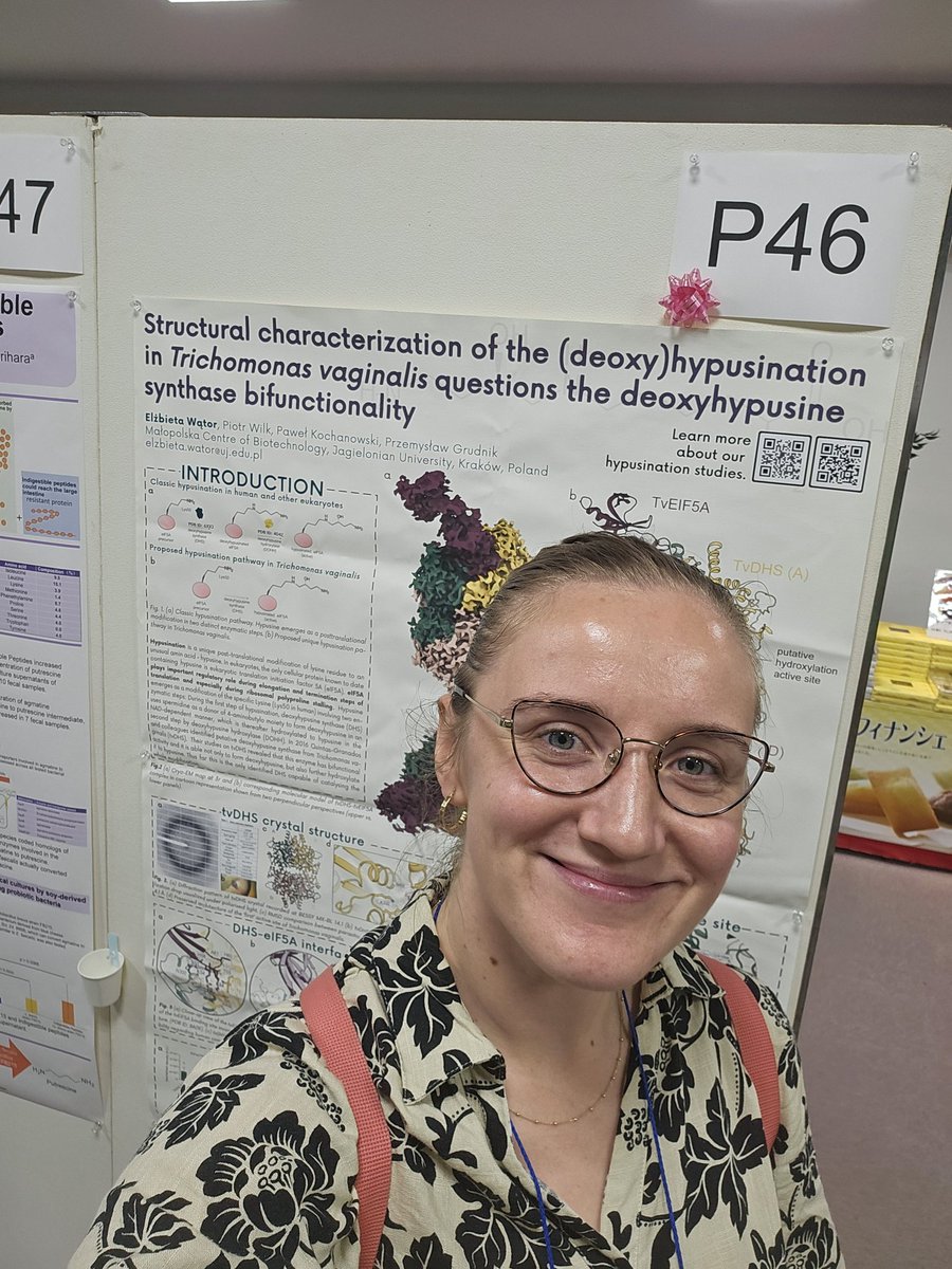ela_wator's tweet image. Presenting my @NCN_PL #Preludium project at the #polyamine conference in #Kobe 👩‍🔬💎
#hypusineteam @JagiellonskiUni