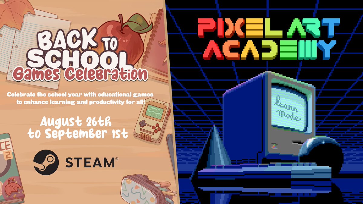 Pixel Art Academy (@pixelartacademy) on Twitter photo YES!!! It's time to celebrate educational games on Steam:
store.steampowered.com/sale/BacktoSchโฆ
As a developer of a niche learning game, I'm so happy to see so many of you are interested in games like this. Go check the other titles out!
And big thanks to <a href="/SpiritCityLofi/">Spirit City: Lofi Sessions - PC/MacOS</a> devs for organizing! YES!!! It's time to celebrate educational games on Steam:
store.steampowered.com/sale/BacktoSchโฆ
As a developer of a niche learning game, I'm so happy to see so many of you are interested in games like this. Go check the other titles out!
And big thanks to <a href="/SpiritCityLofi/">Spirit City: Lofi Sessions - PC/MacOS</a> devs for organizing!