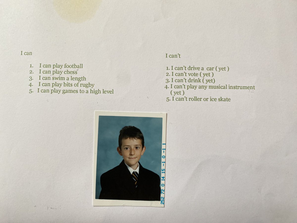 ryanpaulwarren's tweet photo. What else would you be doing on a bank holiday other than a clear out in the house?
Came across this belter from when I was in 1st Year at RBAI.
A few of my mates might debate point 1. under the “I can” list. 😆
#TwoLeftFeet https://t.co/LPbWYIyQfE