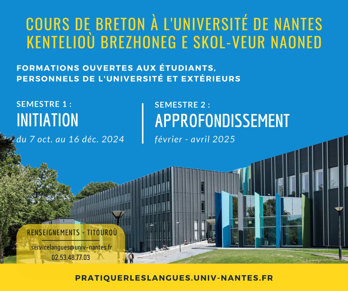 VisantRoue's tweet image. Deskiñ #bzhg e Skol-veur #Naoned